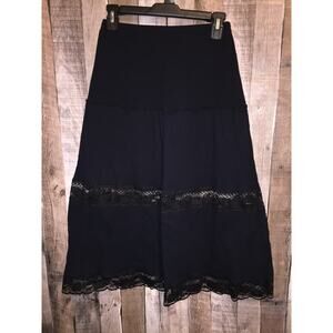 Rated-R Sportswear Women's 100 % cotton midi skirt dark Blue Med